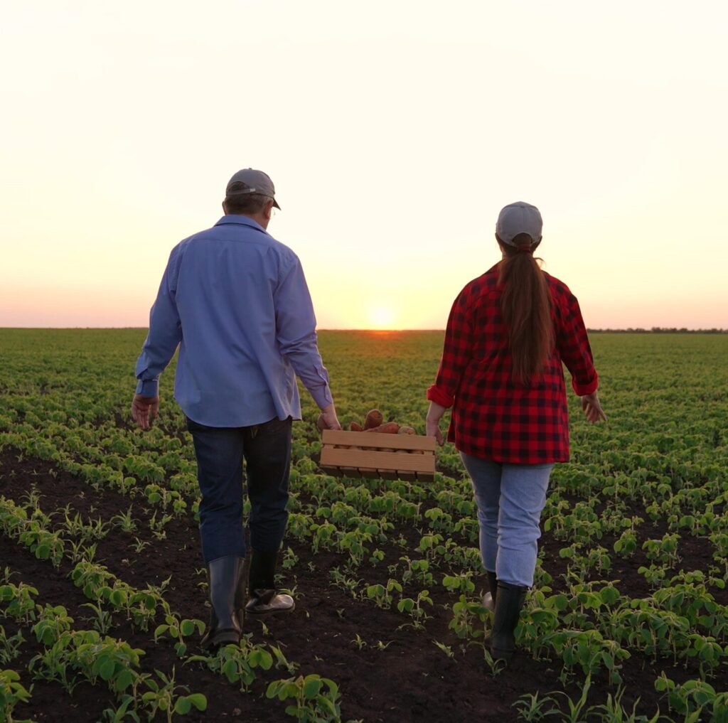 couple at farm