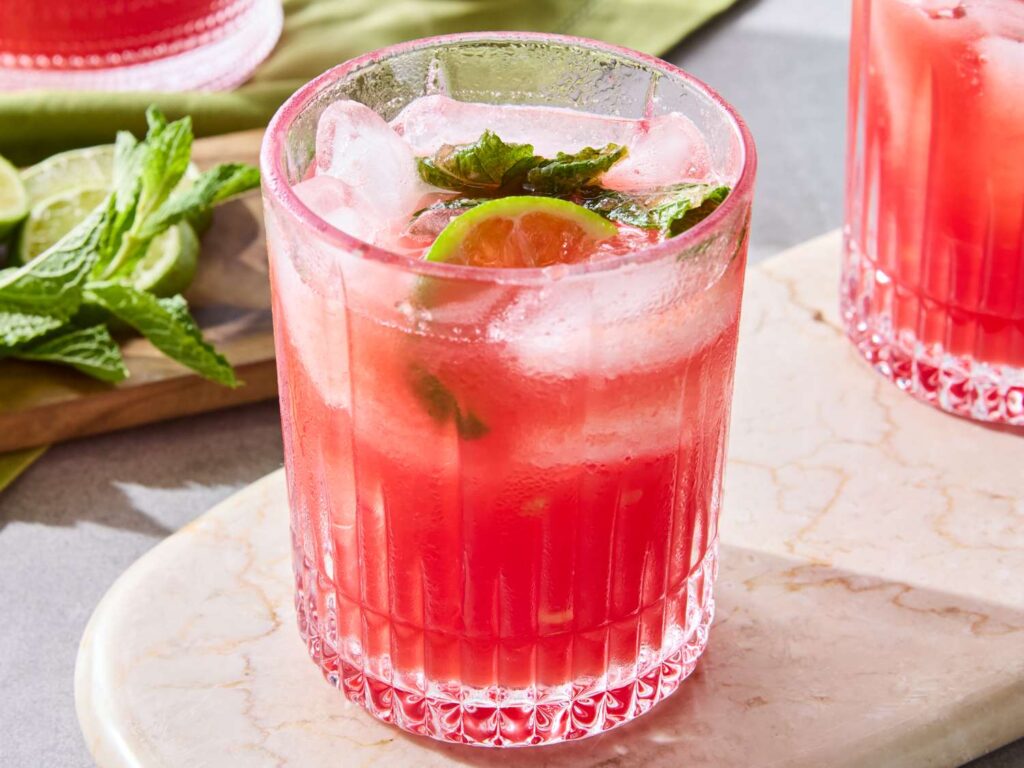 watermelon drink in glass